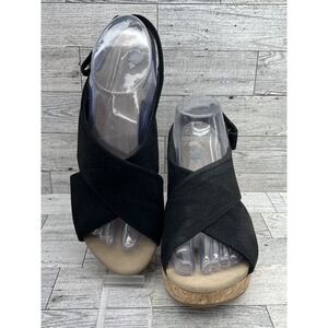 Clarks Collection Shoes Womens Size‎ 8.5 Wide Wedge Sandals Ultimate Comfort